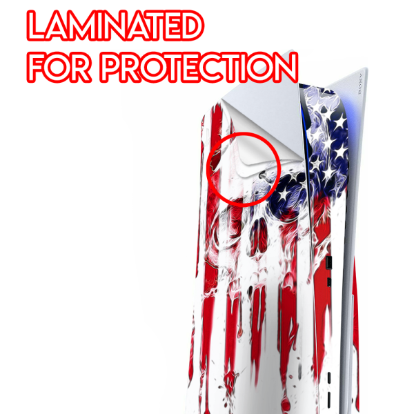 U.S.A. Flag Skull Drip | Skin For Playstation 5 Console Online Hot Sale