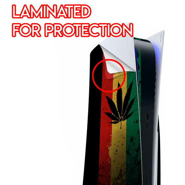 Rasta Weed Pot Leaf Red Gold Green | Skin For Playstation 5 Console Online