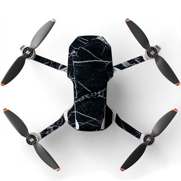 Black Marble Granite White | Skin For DJI Mavic Mini 2 Supply