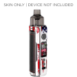 U.S.A. Flag Skull Drip | Skin For VooPoo Drag X For Cheap