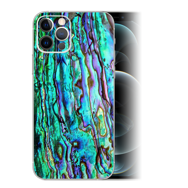 Abalone Ripples Green Blue Purple | Skin For Apple iPhone 12 Pro For Sale