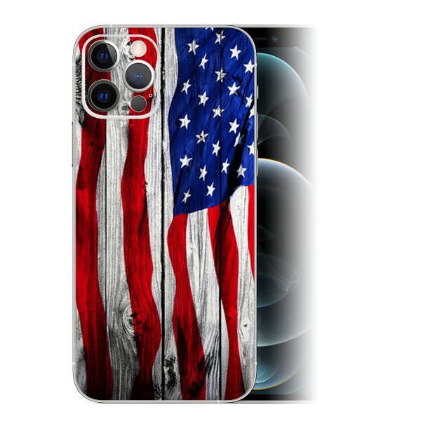 American Flag On Wood | Skin For Apple iPhone 12 Pro For Cheap