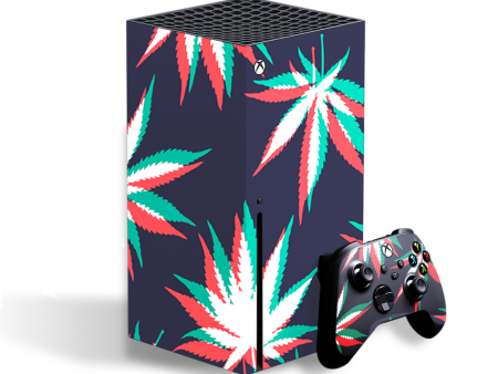 3D Holographic Weed Pot Leaf | Skin For Xbox Series X Cheap