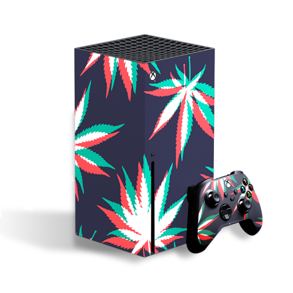 3D Holographic Weed Pot Leaf | Skin For Xbox Series X Cheap