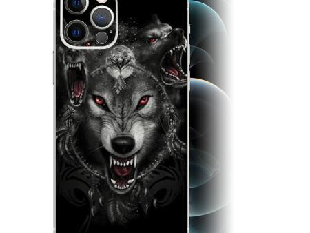 Angry Wolves Pack Howling | Skin For Apple iPhone 12 Pro Fashion