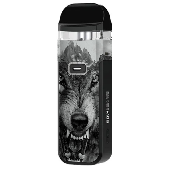 Angry Wolf Growling Mountains | Skin For Smok Nord X For Cheap