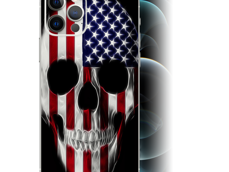 American Skull Flag In Skull | Skin For Apple iPhone 12 Pro Online now