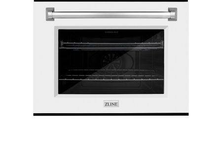 ZLINE 30 in. Professional True Convection Single Wall Oven with Air Fry and Self Clean in Stainless Steel with White Matte Door (WAS-WM-30) For Discount