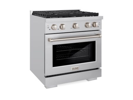 ZLINE 30 in. 4.2 cu. ft. Paramount Dual Fuel Range with 4 Burner Gas Cooktop and Electric Convection Oven in Stainless Steel (SDR30) Online