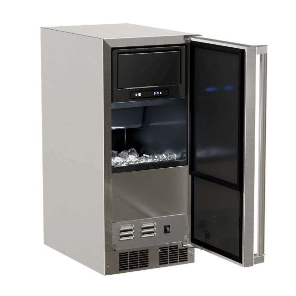 15-In Outdoor Built-In Clear Ice Machine With Factory-Installed Pump with Door Style - Stainless Steel Supply