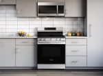 6.0 cu. ft. Smart Freestanding Gas Range with 18K BTU Dual Power Burner & Self Clean in Stainless Steel Supply