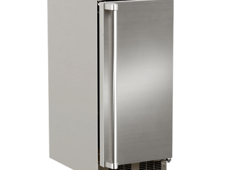 15-In Outdoor Built-In Clear Ice Machine With Factory-Installed Pump with Door Style - Stainless Steel Supply